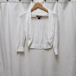 Jessica Howard Elegant White Bolero Jacket